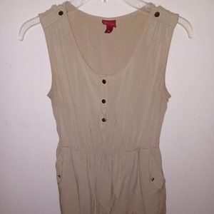 Merona khaki tan brown sleeveless pullover Summer Dress Women's XS